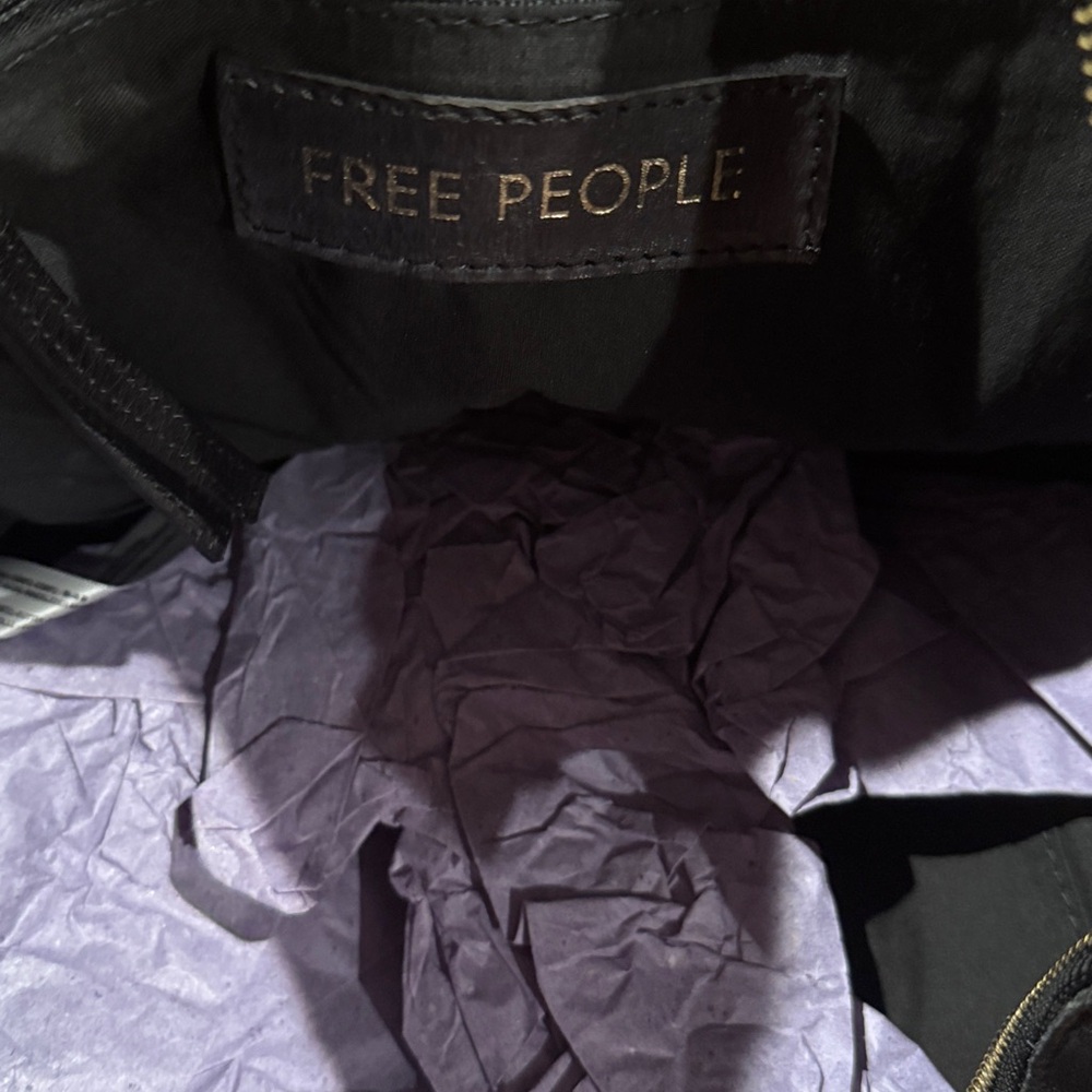 Free people Black Studded Leather Shoulder Bag NWT’s - Picture 9 of 12